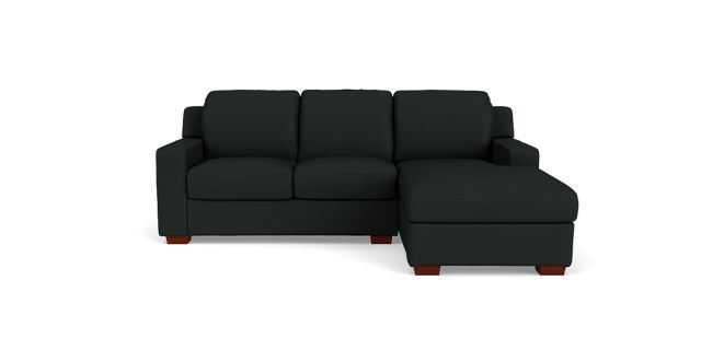 Berlin 2 seat + right facing chaise in leather