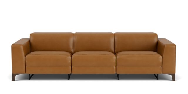 Cameo 4.5 seat dual electric recliner + electric headrests in blue fabric