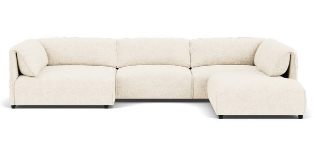 Jarvis 7 seat corner modular with chaise & right facing terminal