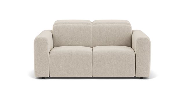 Olsen 2 seat dual electric recliner in frost grey fabric