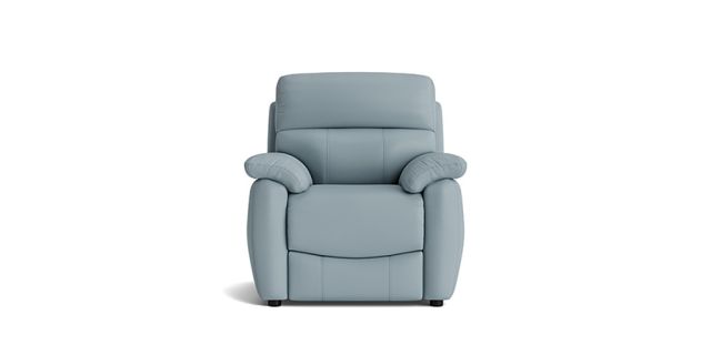 Stratford leather armchair pearl blue