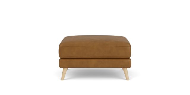 Zane ottoman large with oak leg