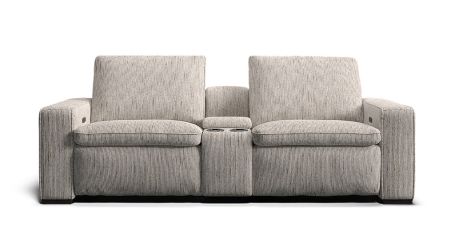 Barossa 3 seat dual electric recliners with electric headrests & console | Plush