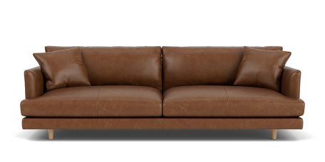 Venice 3 seat in brown dakota leather 