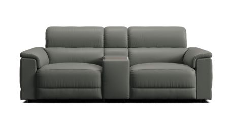 Cupertino 3 seat dual electric recliners, electric telescopic headrests, electric lumbar & console with theatre sound