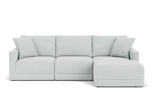 Claude 3 seat & right facing chaise | Plush