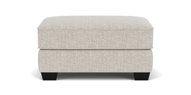 Adeline ottoman in Reid Fabric Dove | Plush