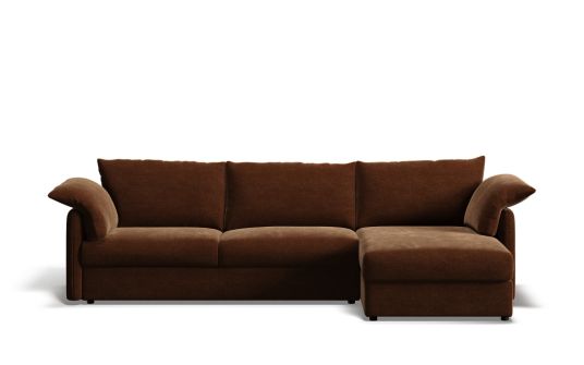 Fleur 3 seat + right arm facing chaise in fabric