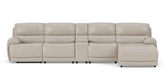 Atlanta 4 seat with electric recliner, console & right facing electric chaise