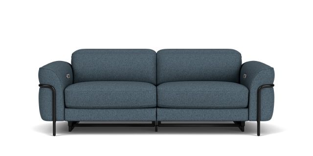 Bristol 3 seat dual electric recliners (Rechargeable Battery) with electric headrests | Plush