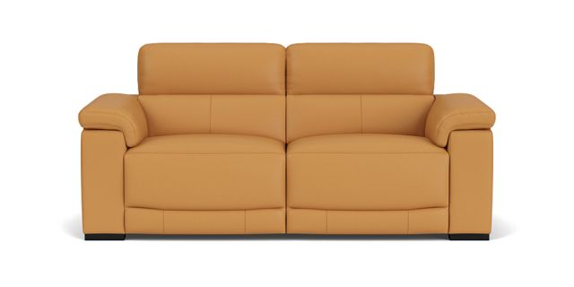 Flyn 3 seat dual electric recliner + electric headrest in yellow leather