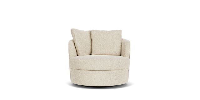 Hug fabric swivel armchair
