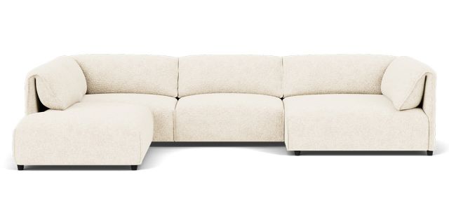 Jarvis 7 seat corner modular with chaise & left facing terminal | Plush