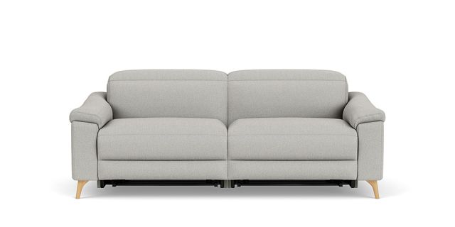 Mirow 3 seat dual electric recliner + electric headrest in ancona livid fabric