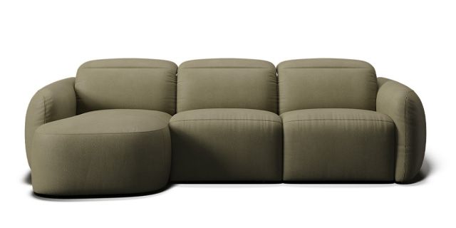 Royce 2.5 seat electric recliner with electric headrest & left facing chaise | Plush