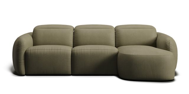 Royce 2.5 seat electric recliner with electric headrest & right facing chaise | Plush