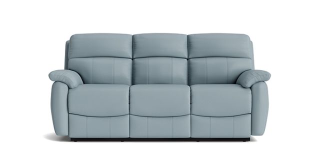 Stratford leather 3 seat dual manual recliner