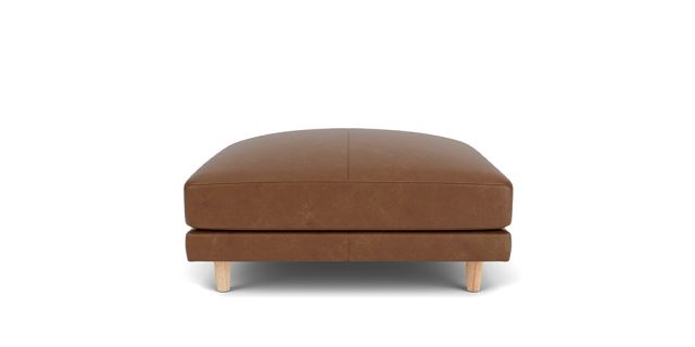 Venice Ottoman in Dakota leather brown
