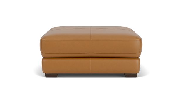 Windsor Ottoman in Toronto Mustard Leather