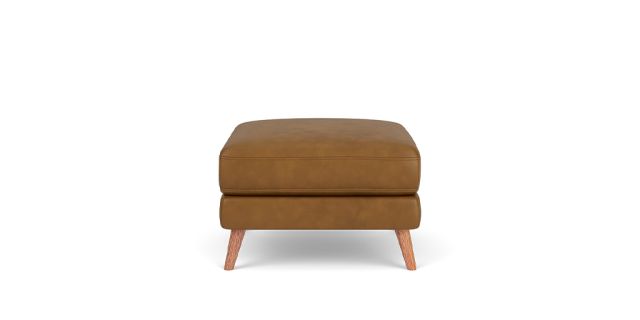 Zane small ottoman with oak leg | Plush